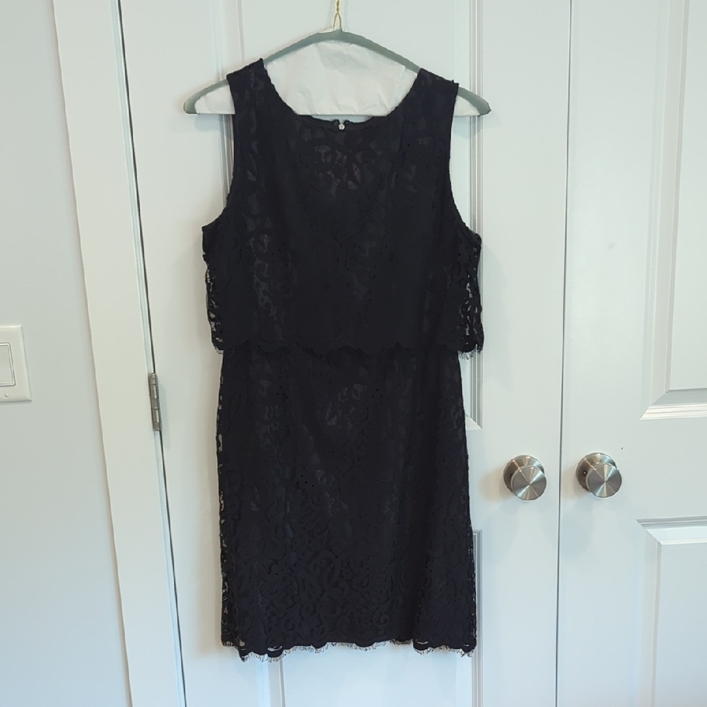 Suzi Chin for Maggy Boutique Black Sleeveless Sheath Dress